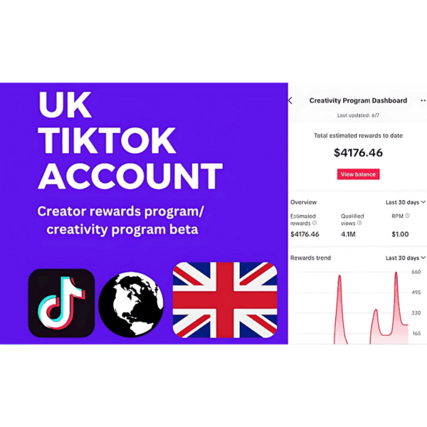 buy account Tik tok beta creativity Program UK Beta - cheap deal