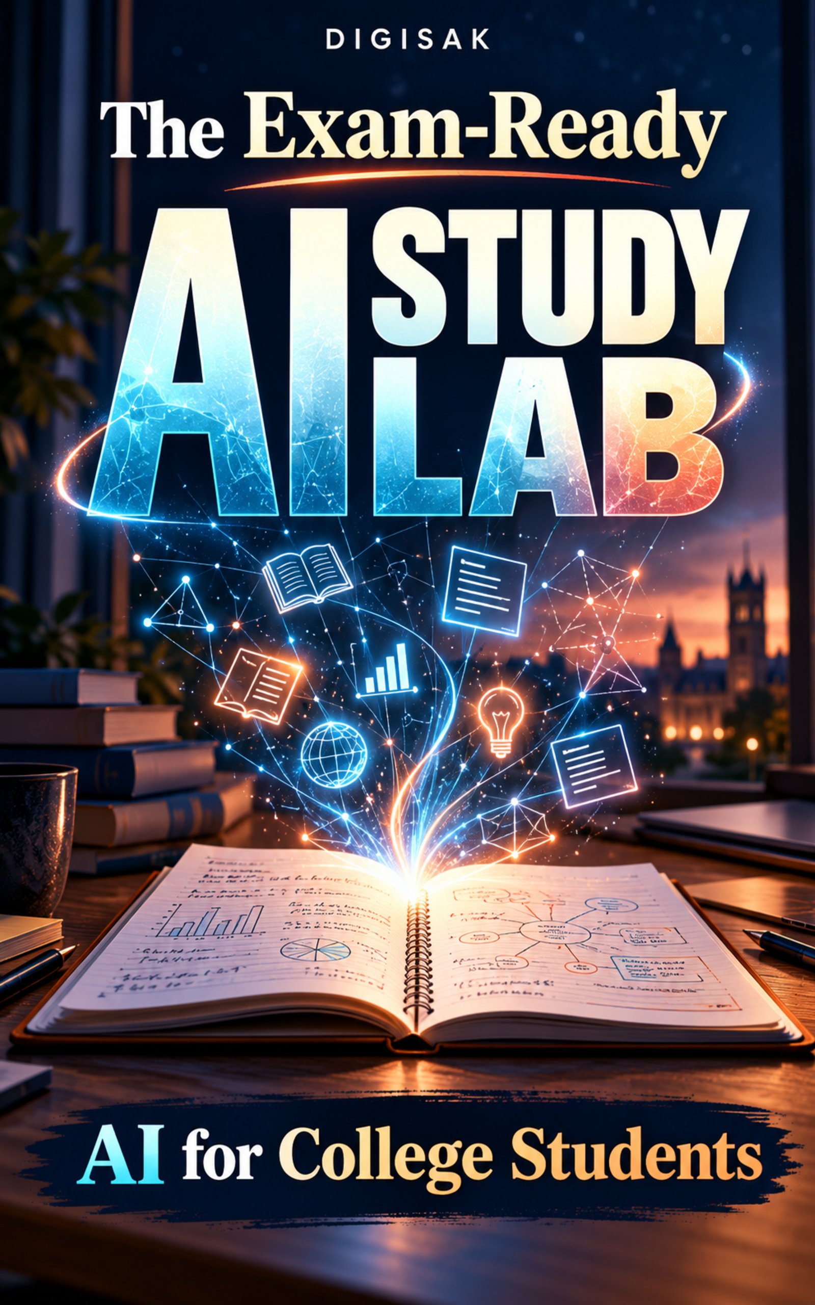The Exam-Ready AI Study Lab: AI for College Students ebook cover